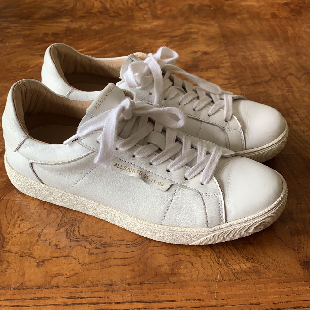 All Saints Sheer Low Top Chalk White Sneaker